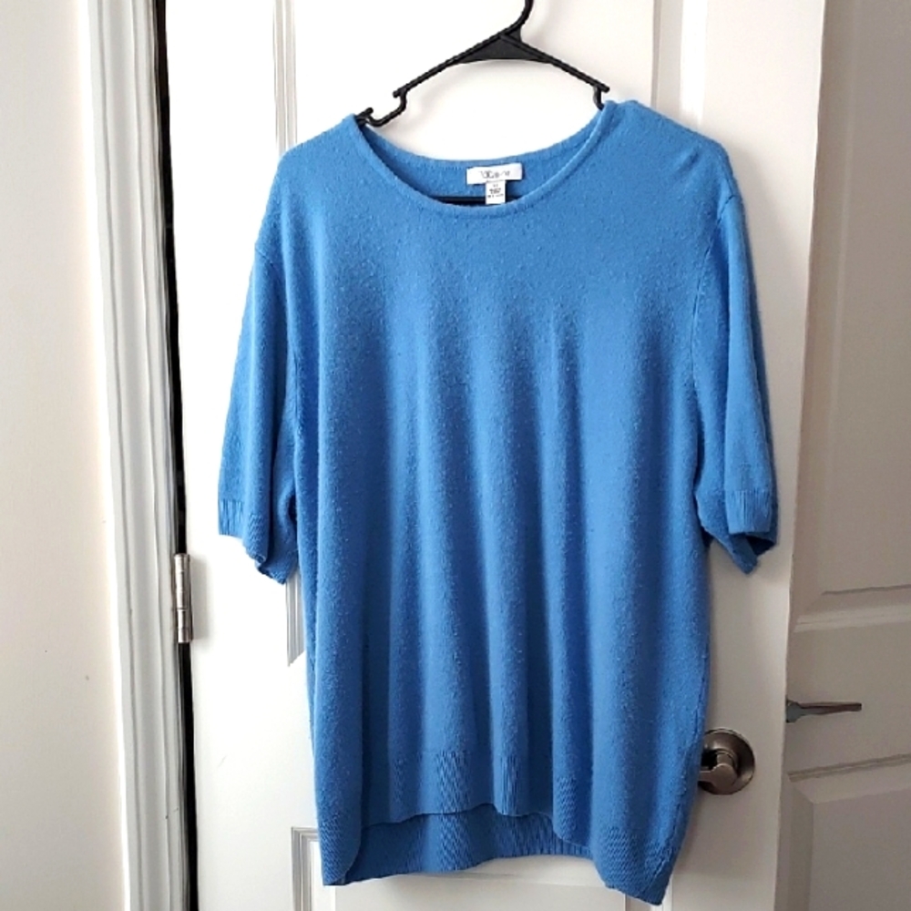 The TOG Shop Blue Short Sleeve Sweater 3x